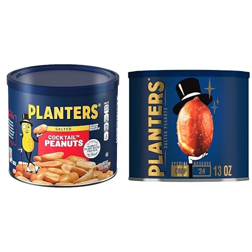 PLANTERS Redskin Spanish Peanuts, Roasted Salted Peanuts 12.5 oz Jars (Pack of 6)