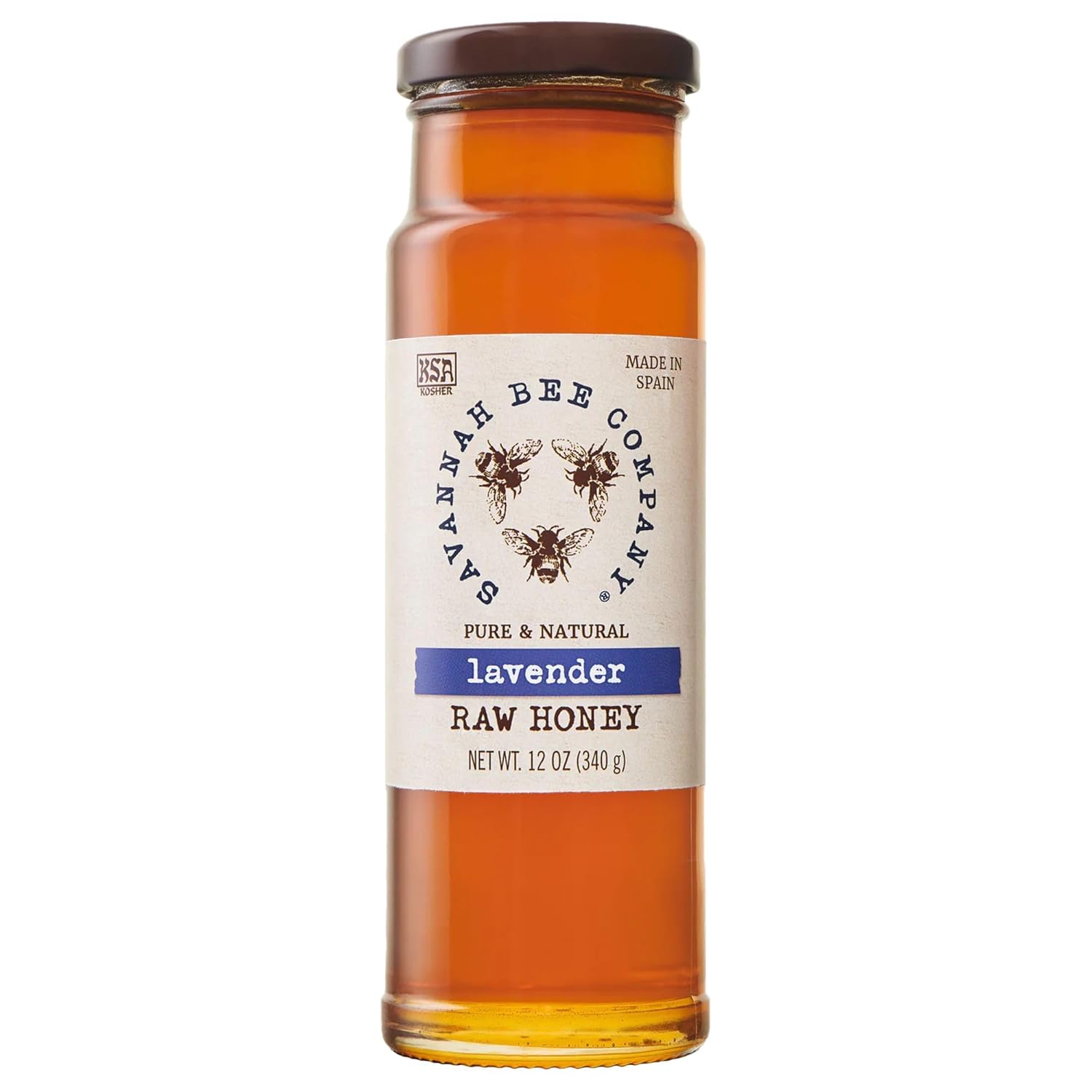 Savannah Bee Company Hot Honey Gluten Free and 100% Pure Honey Infused with Sweet Wildflower- Heat from Wildflower and Habanero Peppers 12 oz Squeeze Bottle