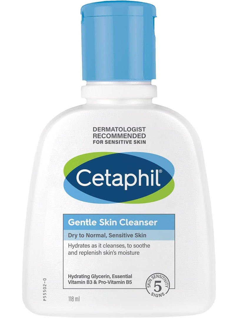 Cetaphil Gentle Skin Cleanser, Face & Body Wash for Dry to Normal, Sensitive Skin, Unscented, 236ml
