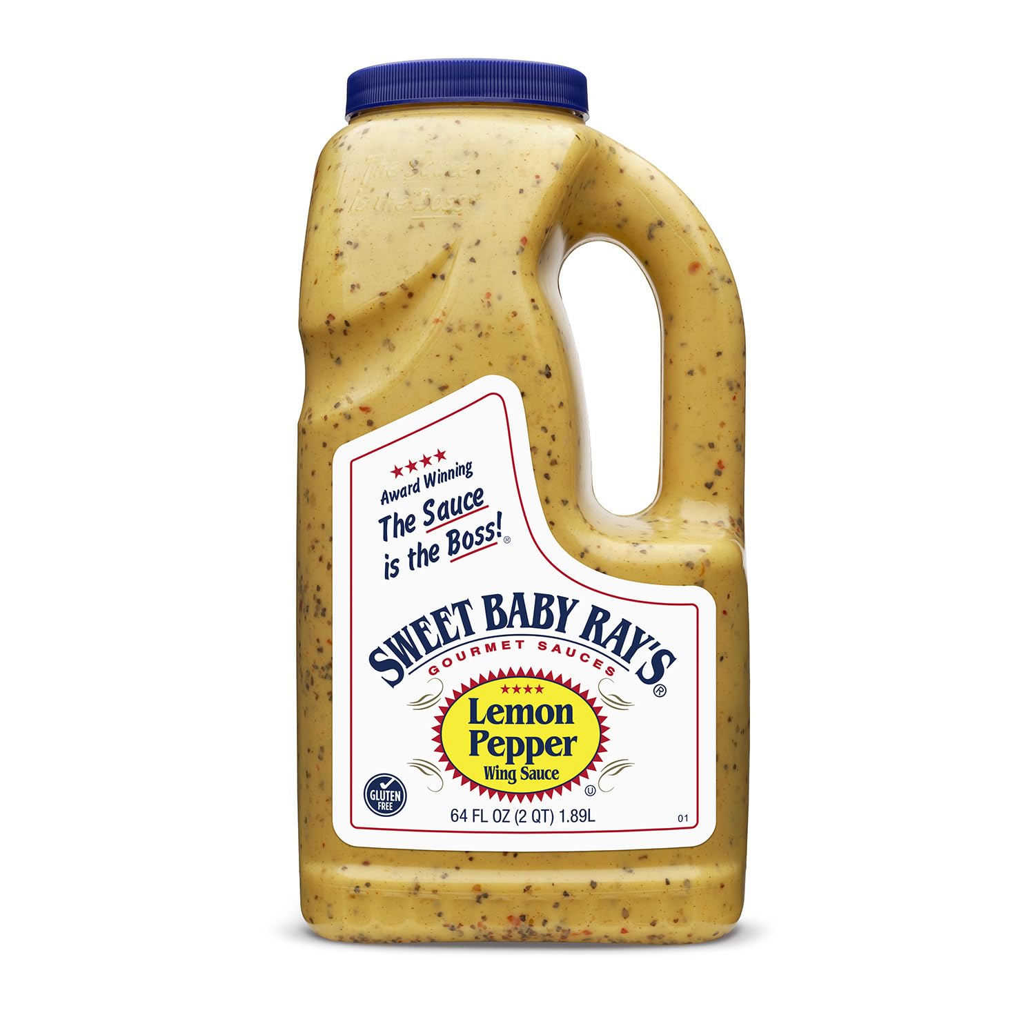 Sweet Baby Ray's Award Winning Sauce | Lemon Pepper Flavor | 64 oz Bottle | Kosher | Gluten Free | Made in the USA