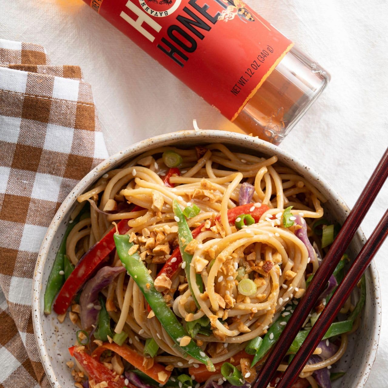 Savannah Bee Company Hot Honey Gluten Free and 100% Pure Honey Infused with Sweet Wildflower- Heat from Wildflower and Habanero Peppers 12 oz Squeeze Bottle