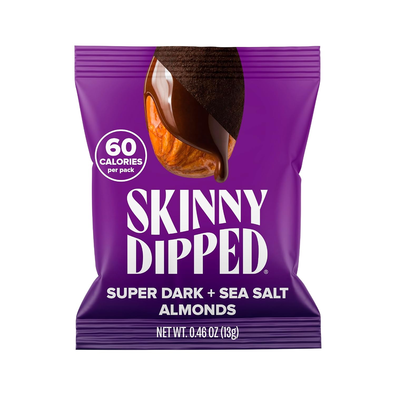 SkinnyDipped Snack Attack Minis Almond Variety Pack, Healthy Snack, Plant Protein, Gluten Free, 0.46 oz Mini Bags, Pack of 25