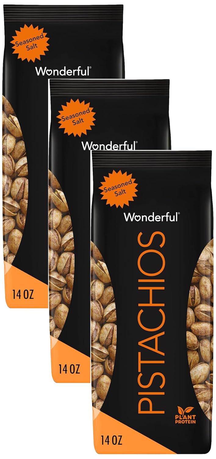 Wonderful Pistachios In Shell, Salt & Pepper Flavored Nuts, 48 Ounce Bag, Protein Snacks, Gluten Free, Healthy Snacks for Adults