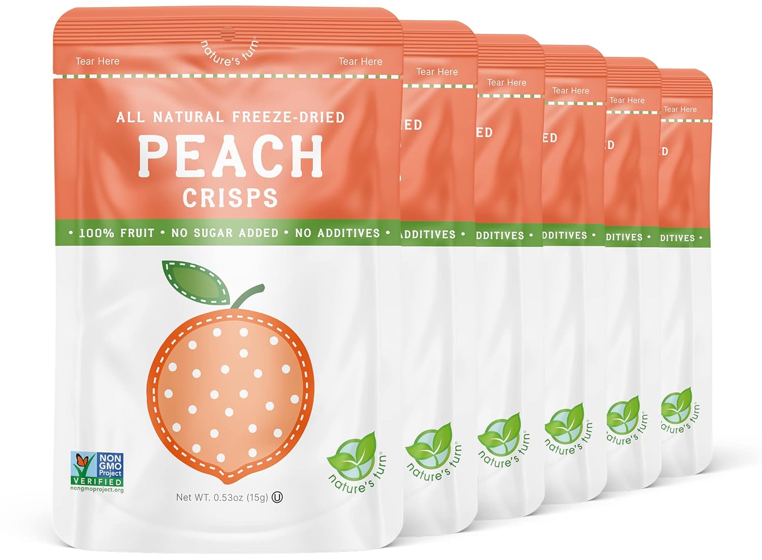 Nature’s Turn Freeze-Dried Strawberry Crisps – Healthy, Gluten-Free, Crispy & Delicious, Plant-Based Snack, Ideal for Cereal, Smoothies, School Lunches, & On-the-Go, Bags of 12 (0.53 oz Each)