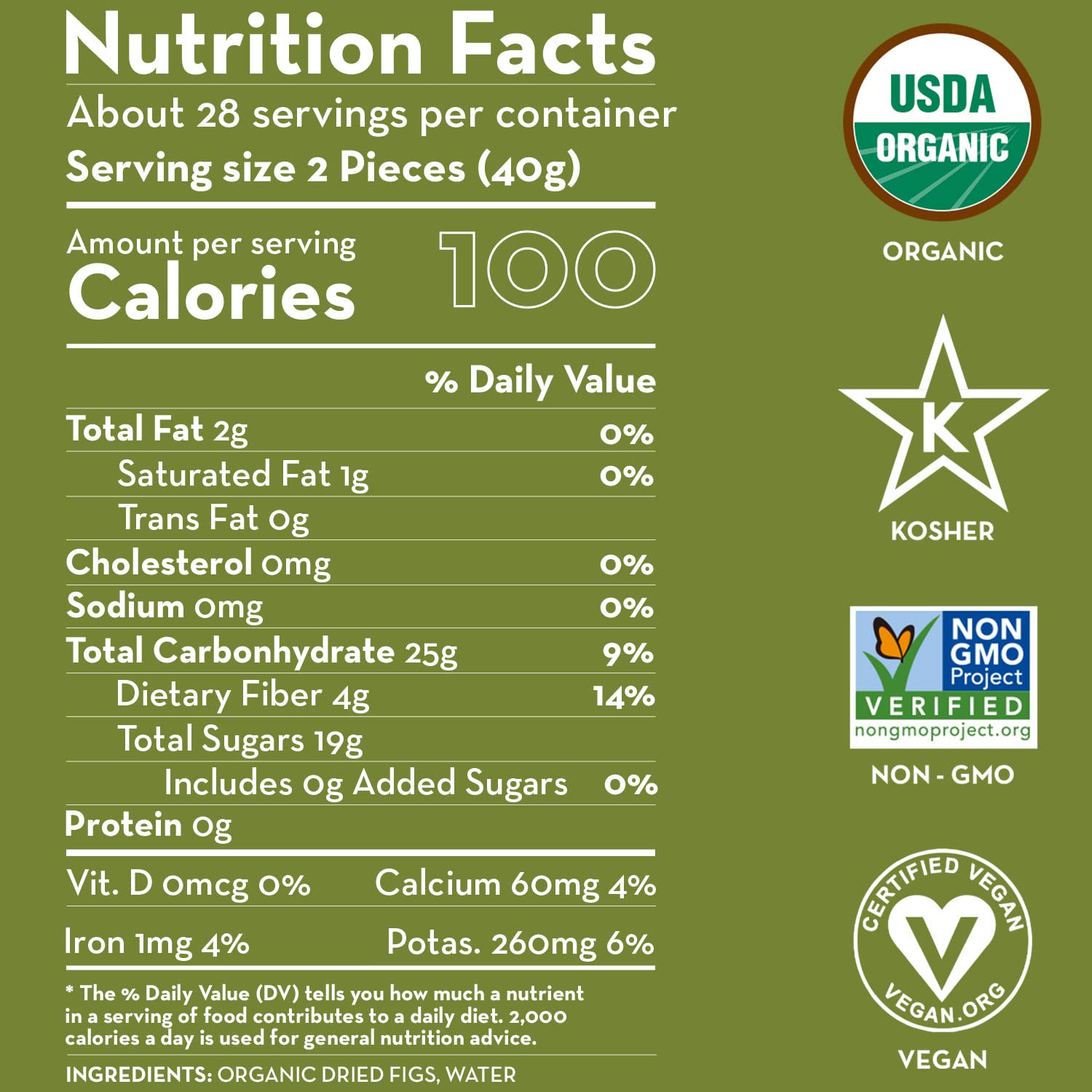 Sunny Fruit Soft Organic Turkish Dried Figs, 2.5 Pound Bulk Bag | No Preservatives, No Sugar Added | Healthy, Naturally Sweet Snack | Whole Dried Fruits | ORGANIC, NON-GMO, VEGAN, HALAL, KOSHER