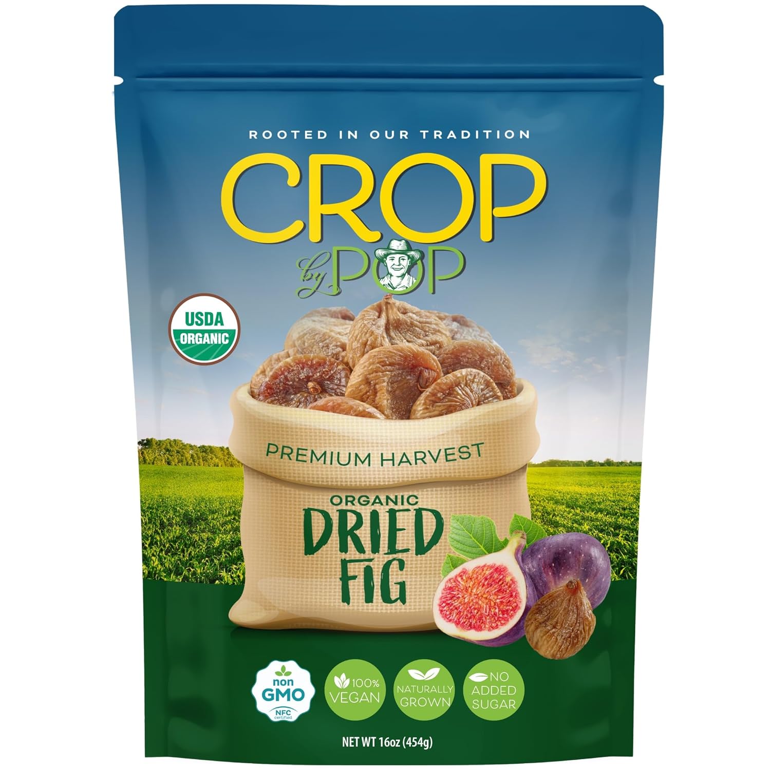 NUT CRAVINGS - Dried California Peaches, No Sugar Added, Unsweetened (16oz, 1 LB) Sweet Healthy Snack, Vegan, Kosher, Resealable Bag