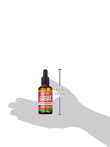 IronMaxx Flavour Drops - Vanilla 50ml | kalorienfrei & zuckerfrei | vegane Aromatropfen zum süßen von Lebensmitteln | praktischer Tropfer-Verschluss