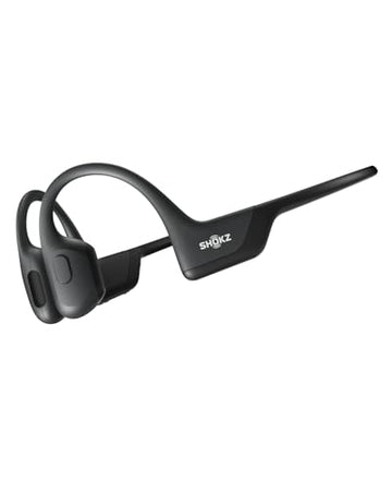 SHOKZ OpenRun Pro-Bone Conduction Headphones, Open-Ear Bluetooth Wireless Sport Headphones for Running and Workout, Sweat Resistant, Long Battery Life, Premium Deep Bass, Mic，with Hair Band, Black
