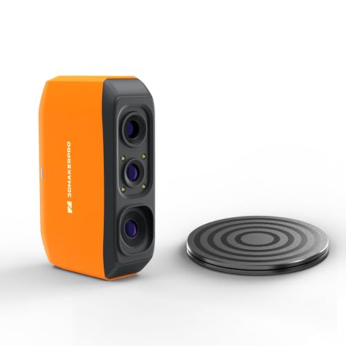 3DMakerpro Fox Entry-Level Medium-Format 3D Scanners for 3D Printing, Handheld 3D Scanner with Markerless AI Visual Tracking, 10FPS Fast Scan, 0.07mm Accuracy for 3D Printer