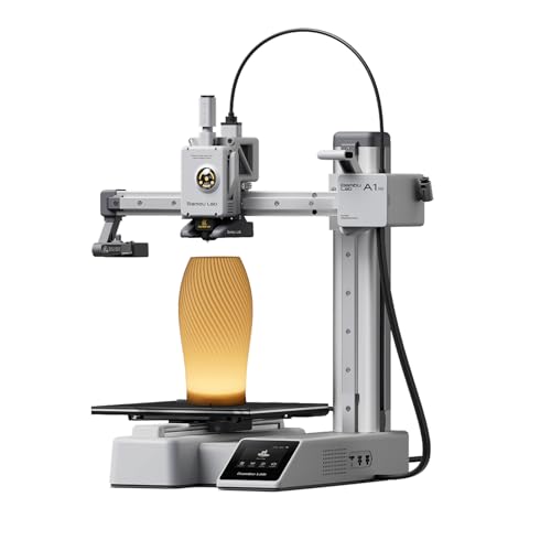 Bambu Lab A1 mini 3D Printer + LED Lamp Kit, Set Up in 20 Mins, High Speed & Precision, Full-Auto Calibration & Active Flow Rate Compensation, ≤48 dB Quiet FDM 3D Printers