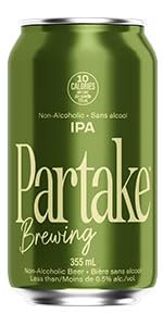 Partake Brewing Craft Non-Alcoholic Beer, IPA 12 Pack x 12 Fl Oz Cans - Low Calorie & Carb, No Sugar, All-Natural Ingredients - Award-Winning Taste, Non-Alcoholic Beer Without the Empty Calories