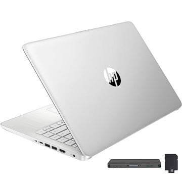 HP Stream 14" HD BrightView Laptop, Intel Celeron N4120, 16GB RAM, 288GB Storage (128GB UFS + 160GB Docking Station Set), Intel UHD Graphics, 720p Webcam, Wi-Fi, 1 Year Office 365, Win 11S, Silver