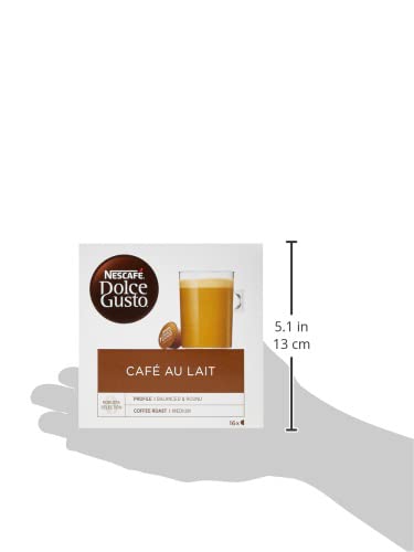Nescafé Dolce Gusto Café au Lait Kaffeekapseln, Medium Roast, 3er Vorratspack (3 x 30 Kapseln)