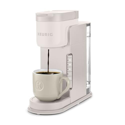 Keurig K-Express Single Serve K-Cup Pod Coffee Maker, 3 Brew Sizes, Strong Button Feature, 42oz Removable Reservoir, Warm Stone