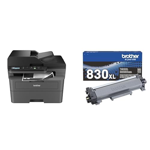Brother DCP-L2640DW Wireless Compact Monochrome Multi-Function Laser Printer with Copy and Scan, Duplex, Mobile, Black & White | Includes Refresh Subscription Trial(1), Works with Alexa