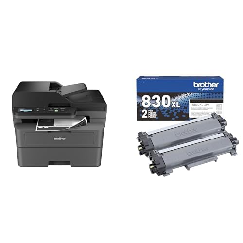 Brother DCP-L2640DW Wireless Compact Monochrome Multi-Function Laser Printer with Copy and Scan, Duplex, Mobile, Black & White | Includes Refresh Subscription Trial(1), Works with Alexa