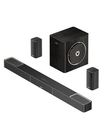 ULTIMEA Skywave X40 5.1.2ch Sound Bar for Smart TV w/Dolby Atmos, Wireless Surround Sound System for TV, 530W Soundbar with Wireless Subwoofer, GaN Amplifier, 4K HDR Pass-Through, HDMI eARC
