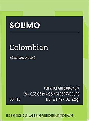 Amazon Brand - Solimo Dark Roast Coffee Pods, Compatible with Keurig 2.0 K-Cup Brewers, 100 Count (Pack of 1)