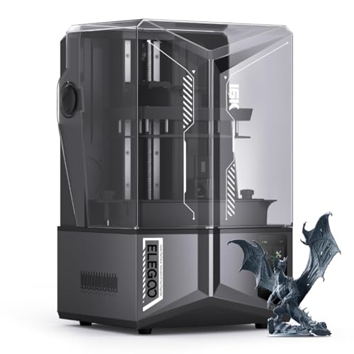 ELEGOO Saturn 4 Ultra 16K Resin 3D Printer with 10" 16K Mono LCD and Flip-up Lid, Smart Tank Heating at 30 °C, 150mm/h High Speed Printing, Large Printing Size of 8.33 × 4.66 × 8.66 Inches