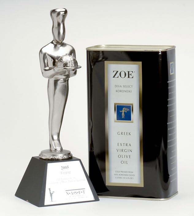 ZOE Diva Select Koroneiki Greek Extra Virgin Olive Oil 3 L (101.4 fl oz) Tin | Cold Pressed, 100% Koroneiki Olives, Imported