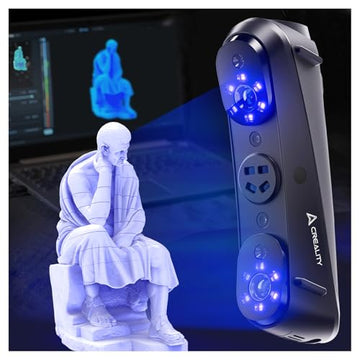 Creality Sermoon S1 3D Scanner, High-Precision 0.02mm Metrology-Grade 3D Scanner for 3D Printing with Blue/IR Laser, Exclusive Single-line Deep Hole scanning Technology, Wireless Support