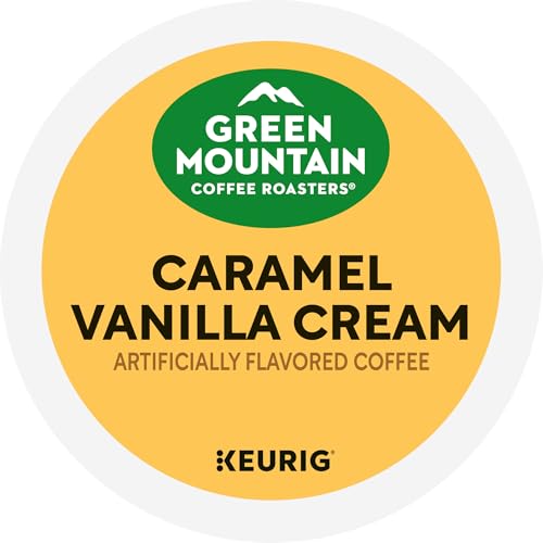 Green Mountain Coffee Roasters Caramel Vanilla Cream Keurig Single-Serve K-Cup pods, Light Roast Coffee, 72 Count