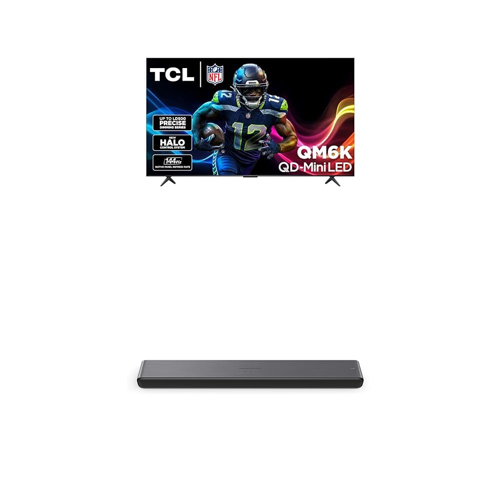TCL 55 Inch Class QM6K Series | Mini LED QLED 4K HDR | 55QM6K, 2025 Model | 120HZ-144HZ High Brightness Smart Google TV Dolby Atmos Onkyo Audio | Voice Remote Alexa Gaming Streaming Television