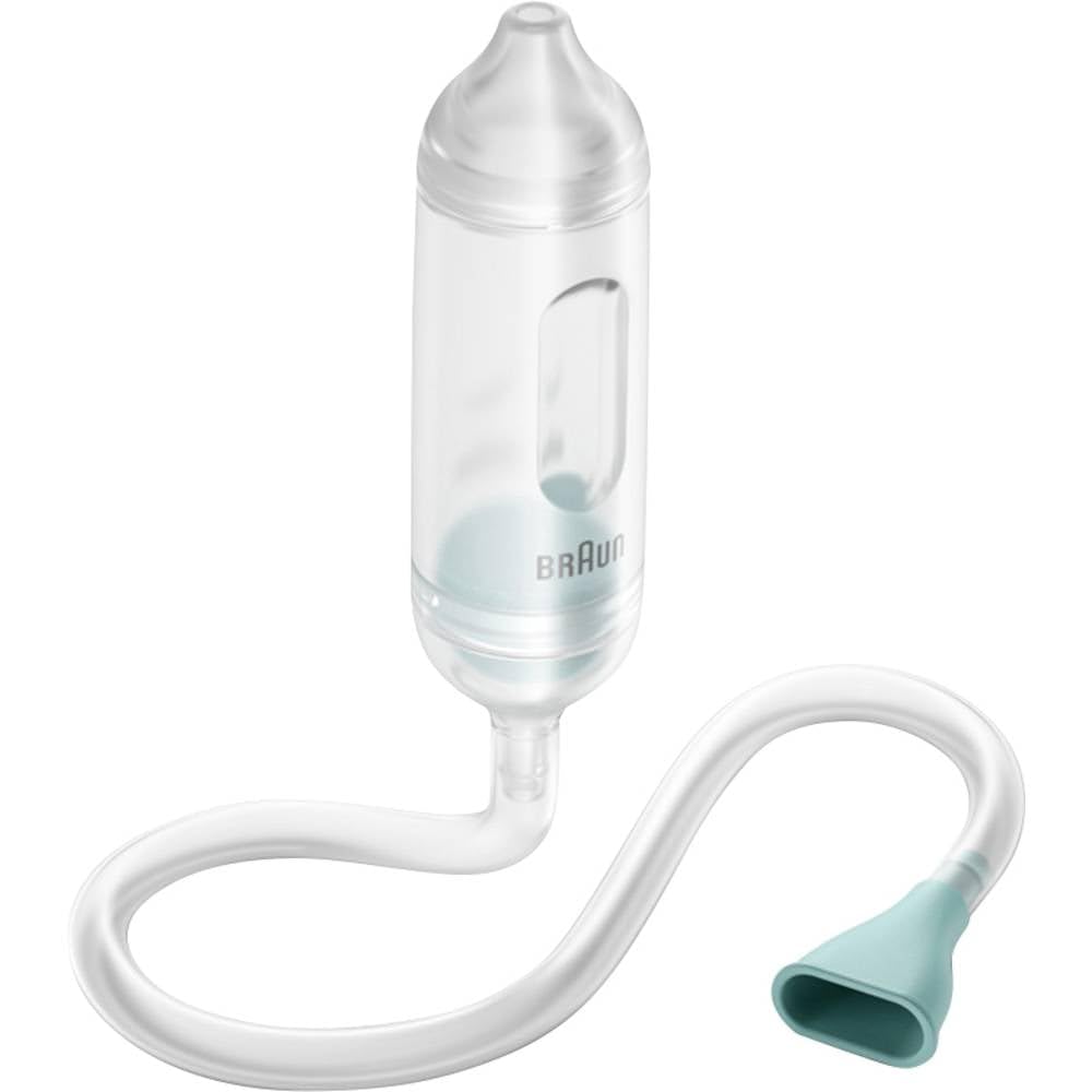 Braun Nasensauger 1 | Schleimlöser | Linderung für verstopfte Nasen | Elektrische Saugkraft | 2 Saugstufen | Spitze in 2 Größen | Geeignet für Neugeborene, Baby und Kinder | Spülmaschinenfest | BNA100