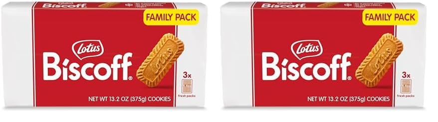 Lotus Biscoff, Caramelized Biscuit Cookies, non GMO + Vegan - 8.8 Ounce (Pack of 10)