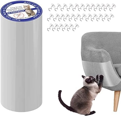 Selbstklebende Kratzschutzmatte für Sofa & Wand, 40x200 cm kratzschutz Sofa Katze - Trimmbarer Schutz gegen Katzenkratzer Couch Schutz von DIY Krallen Katzenteppich