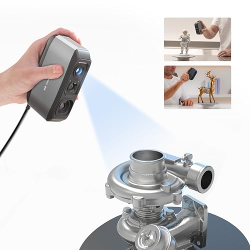3DMakerpro 3D Scanner for 3D Printing, Handheld 3D Model Scanners with 0.05mm High Detailed Precision, Intelligent Pre and Post Data Processing, Compatible with Windows/MacOS (Moose Standard)