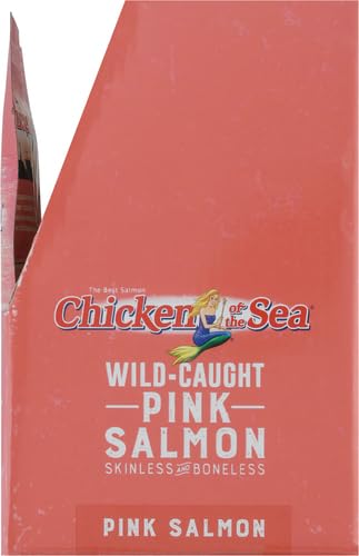 Chicken of the Sea Alaskan Pink Salmon in Spring Water, 2.5 Ounce Packets (Box of 12), Wild Caught, Skinless & Boneless