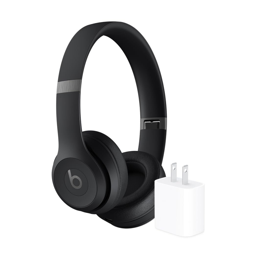 Beats Solo 4 - Wireless On-Ear Bluetooth Headphones, Up to 50-Hour Battery Life, Ultra-Lightweight Comfort, Powerful and Balanced Sound, Apple & Android Compatible - Matte Black