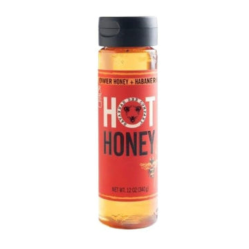 Savannah Bee Company Hot Honey Gluten Free and 100% Pure Honey Infused with Sweet Wildflower - Heat from Wildflower and Habanero Peppers 12 oz Squeeze Bottle