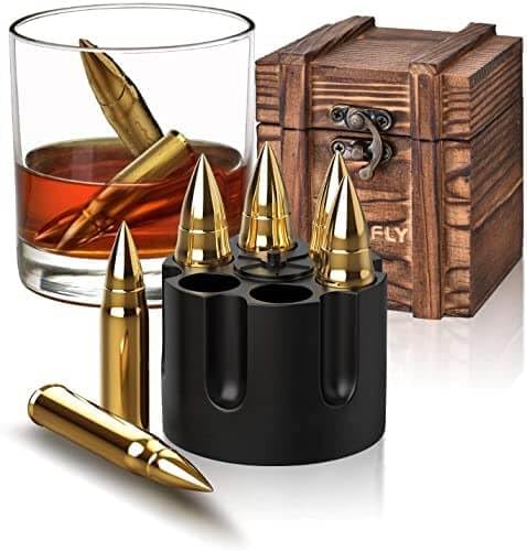 Vatertagsgeschenke für Papa Männer, Whisky Steine für Jäger, Coole Jagd Geschenk für Ihn, Geschenk Vatertag Geburtstagsgeschenk für Papa Partner Ehemann, Edelstahl Eiswürfel Wiederverwendbar
