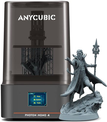 ANYCUBIC 10K Resin 3D Printer, Photon Mono 4 LCD 3D Printer with 7-inch Mono Screen, Upgraded LighTurbo Matrix and Printing Platform, Printing Size of 6.04''x3.42''x6.49''