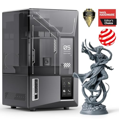 ELEGOO Mars 5 Ultra Resin 3D Printer with 7" 9K Mono LCD, 150mm/h High Speed Printing, Smart Automatic Leveling, Intelligent Detection, WiFi-Transfer, Printing Size of 6.04 × 3.06 × 6.49 inch
