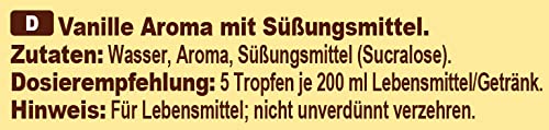 IronMaxx Flavour Drops - Vanilla 50ml | kalorienfrei & zuckerfrei | vegane Aromatropfen zum süßen von Lebensmitteln | praktischer Tropfer-Verschluss