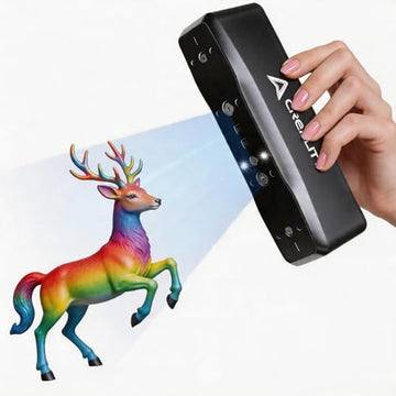 Creality 3D Scanner Otter Lite Basic, Handheld Scanner with 0.05mm Accuracy, Anti-Shake Tracking, Up to 30FPS Scanning Speed Support 20-2000mm Objects for Windows Mac iPhone Android