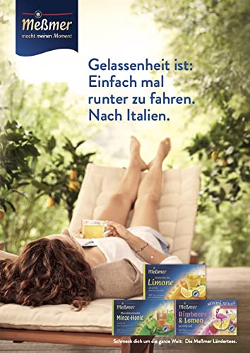 Meßmer Ländertee | Italienische Limone | Früchtetee mit Zitronen-Aroma | 20 Teebeutel | süß-spritzig