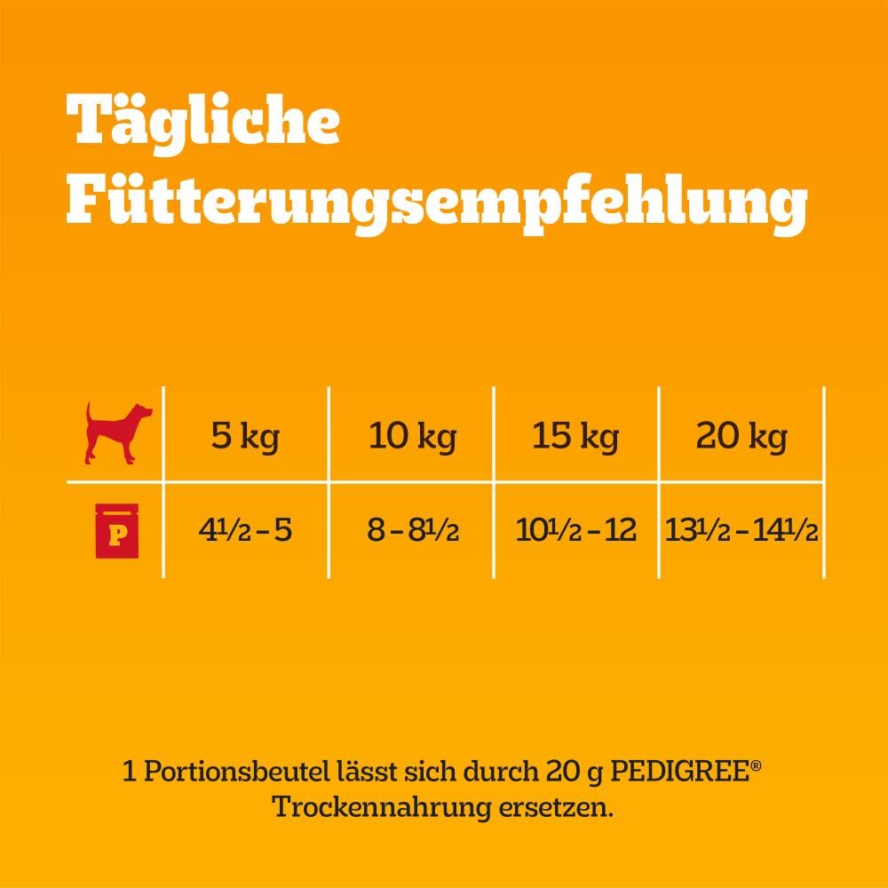 PEDIGREE DOGCARE Hundefutter Portionsbeutel Chunks in Soße Adult 40 x 100g