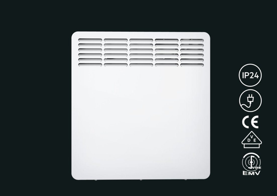 AEG Wandkonvektor WKL 505, Elektroheizung energiesparend, 500 W für ca. 6 m², LCD-Display, Wochenzeitschaltuhr, 236531