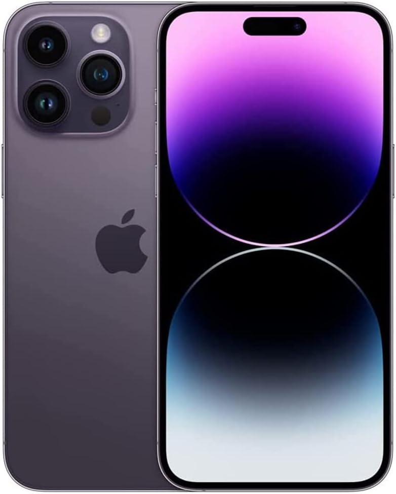 Apple iPhone 14 Pro Max, 128GB, Deep Purple - Unlocked (Renewed)