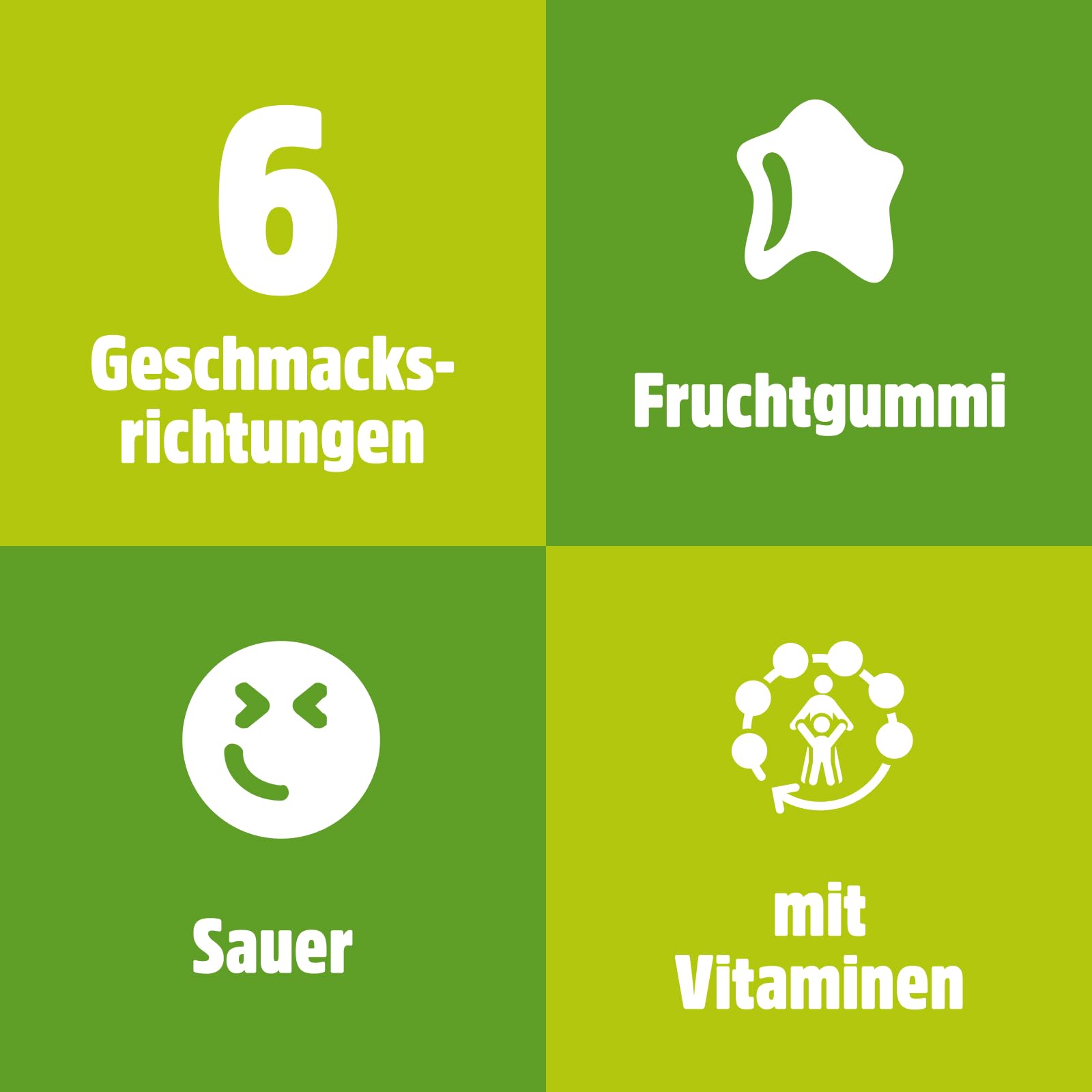 nimm2 Lachgummi – 1 x 376 g Maxi Pack – Fruchtgummi mit Fruchtsaft und Vitaminen – Süßigkeit in sechs Geschmacksrichtungen