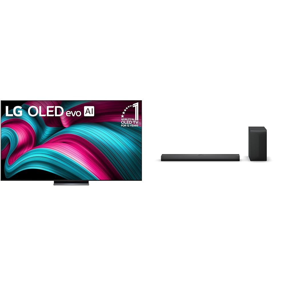 LG 65-Inch Class OLED evo AI 4K C5 Series Smart TV w/Dolby Atmos, Dolby Vision, HDR10, AI Super Upscaling 4K, Filmmaker Mode, Wow Orchestra, Alexa Built-in (OLED65C5PUA, 2025)