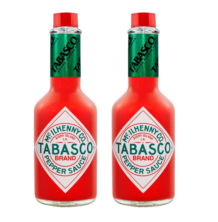 TABASCO Original Red Pepper Sauce ( 2 x 350 ml ) ist die kostengünstigste Variante! - Scharfe Soße aus nur drei 100% natürliche Zutaten - 3 Jahre Reifezeit scharfe Chili-Sauce - Glasflasche