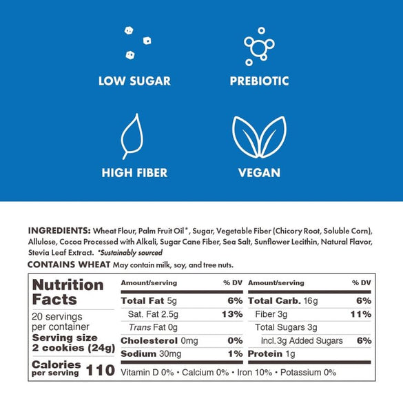 Rip Van LEOs - Cookies and Cream Sandwich Cookies - Low Sugar Snack Cookies - Low Carb Snack - Diabetic Snacks - 40 Low Sugar Cookies (10 Packs of 1.69oz)