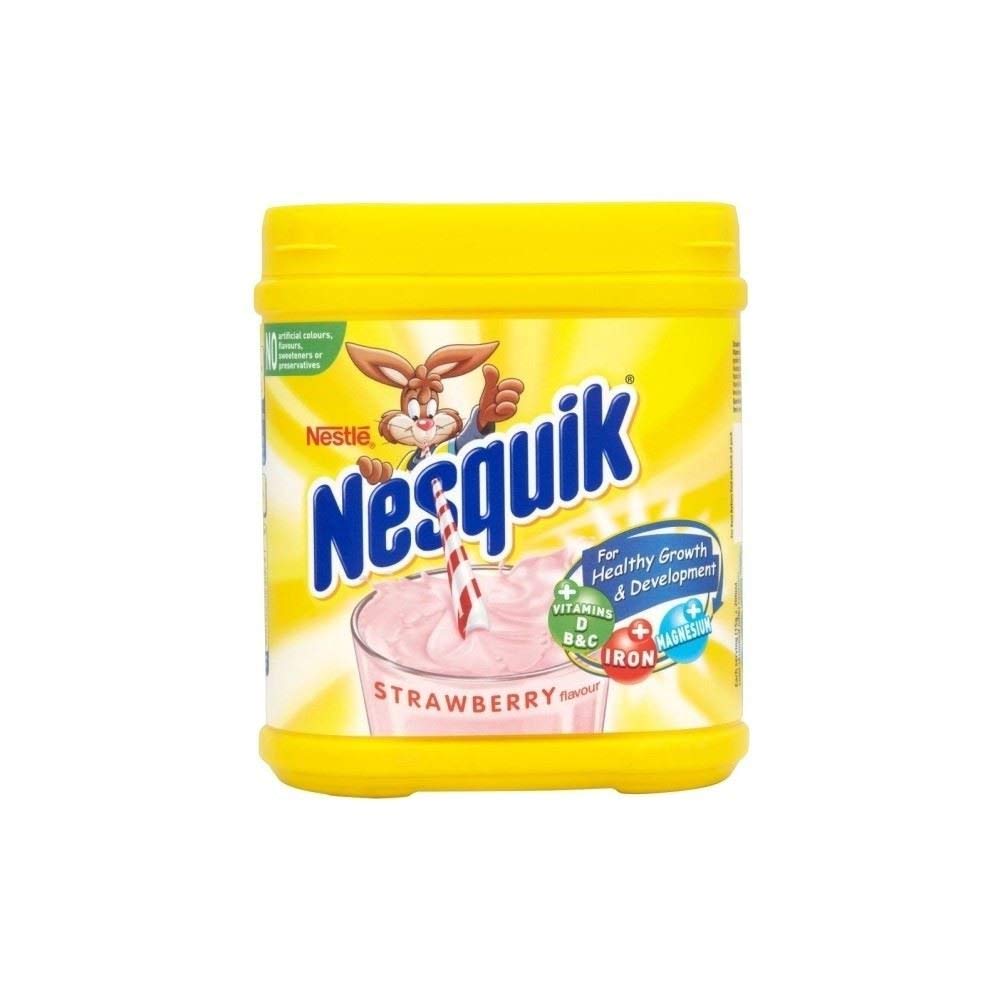 Nesquik Banana and Strawberry Milkshake Bundle | Enjoy This Delicious Combo | Banana Flavour 1 x 300g and Strawberry Milkshake 1 x 500g | Total of 2 tubs