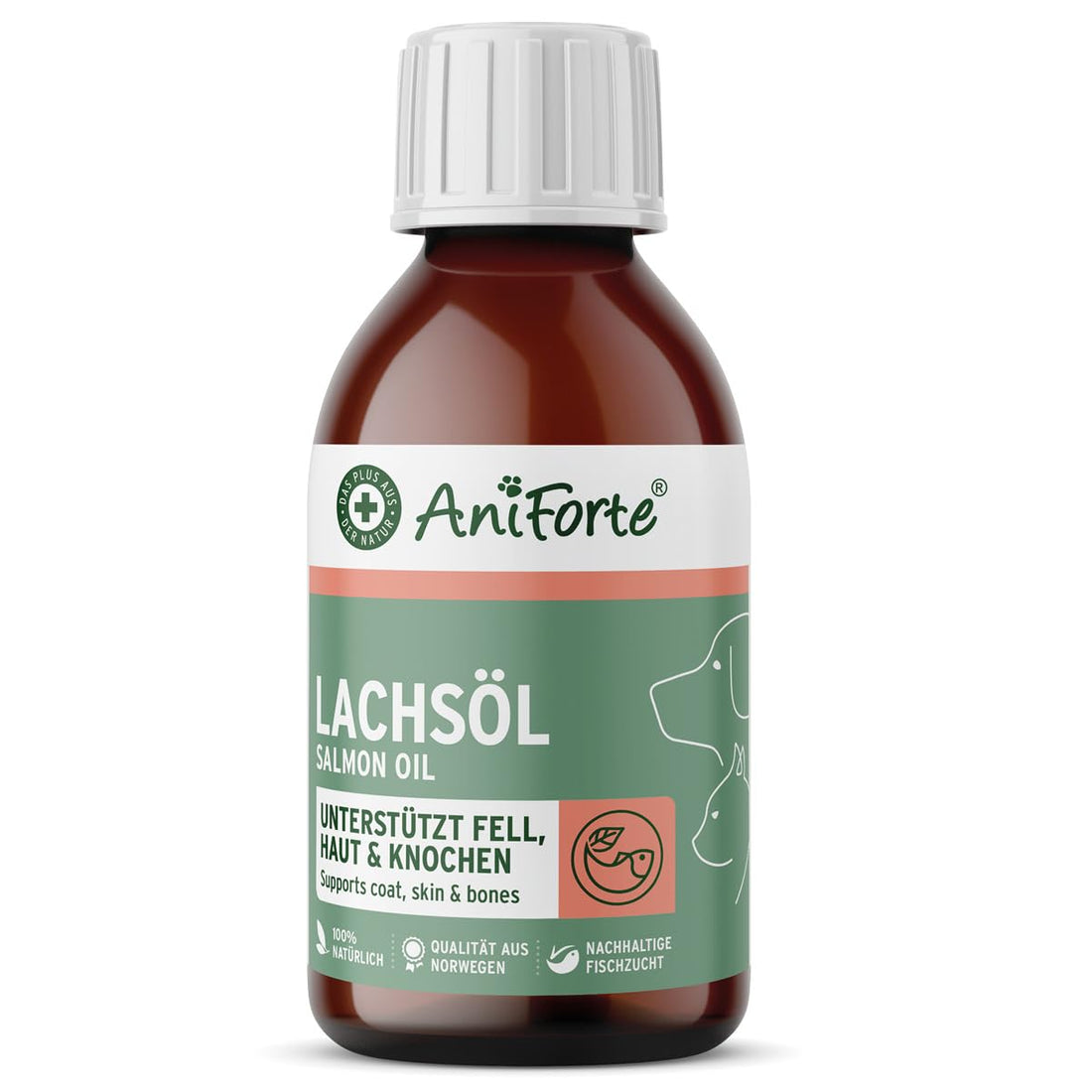 VERGLEICHSSIEGER SEHR GUT 2025 AniForte Lachsöl Hunde 1 Liter – Reich an Omega 3 & 6, Fischöl Hund hochdosiert, echte Lebensmittelqualität ohne Zusätze, frisch abgefüllt in Deutschland