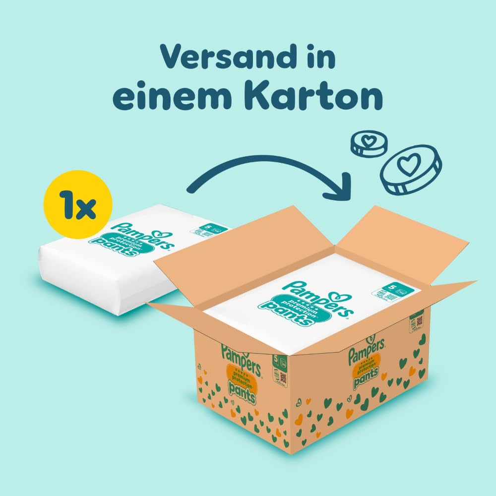 Pampers Premium Protection Größe 5, 152 Windeln, 11kg-16kg, unser Nr. 1 Haut- und Auslaufschutz